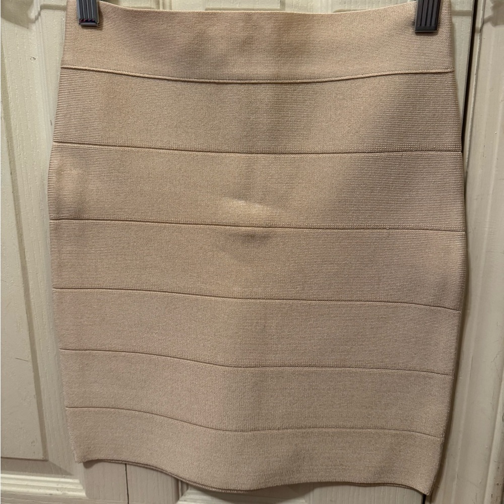 bebe Tan Pencil Skirt